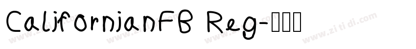 CalifornianFB Reg字体转换